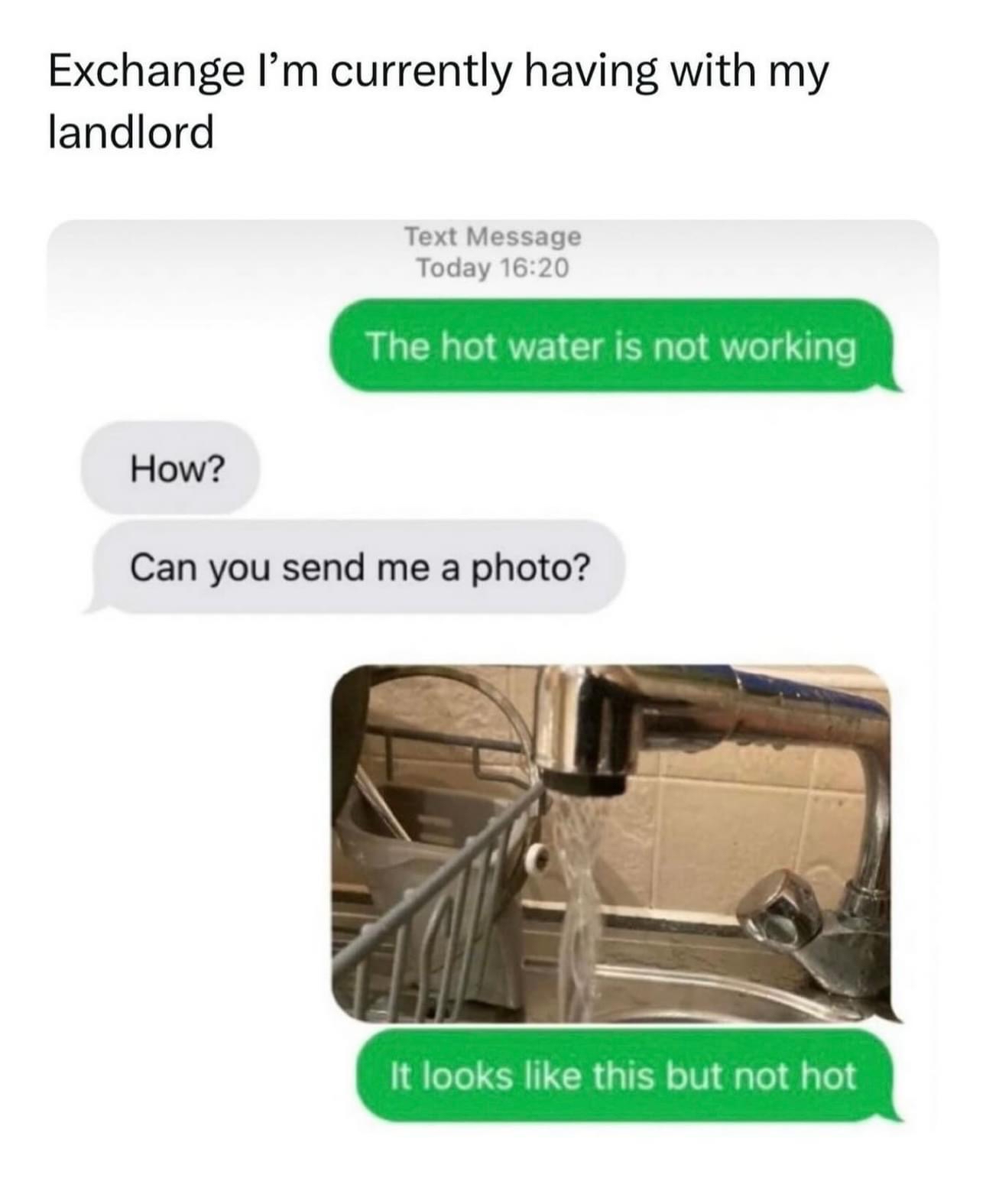 Exchange Im currently having with my landlord How Can you send me a photo