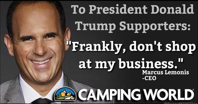 To President Donald A Trump Supporters U PFrankly dont shop EXS VAT T Marcus Lemonis CEO