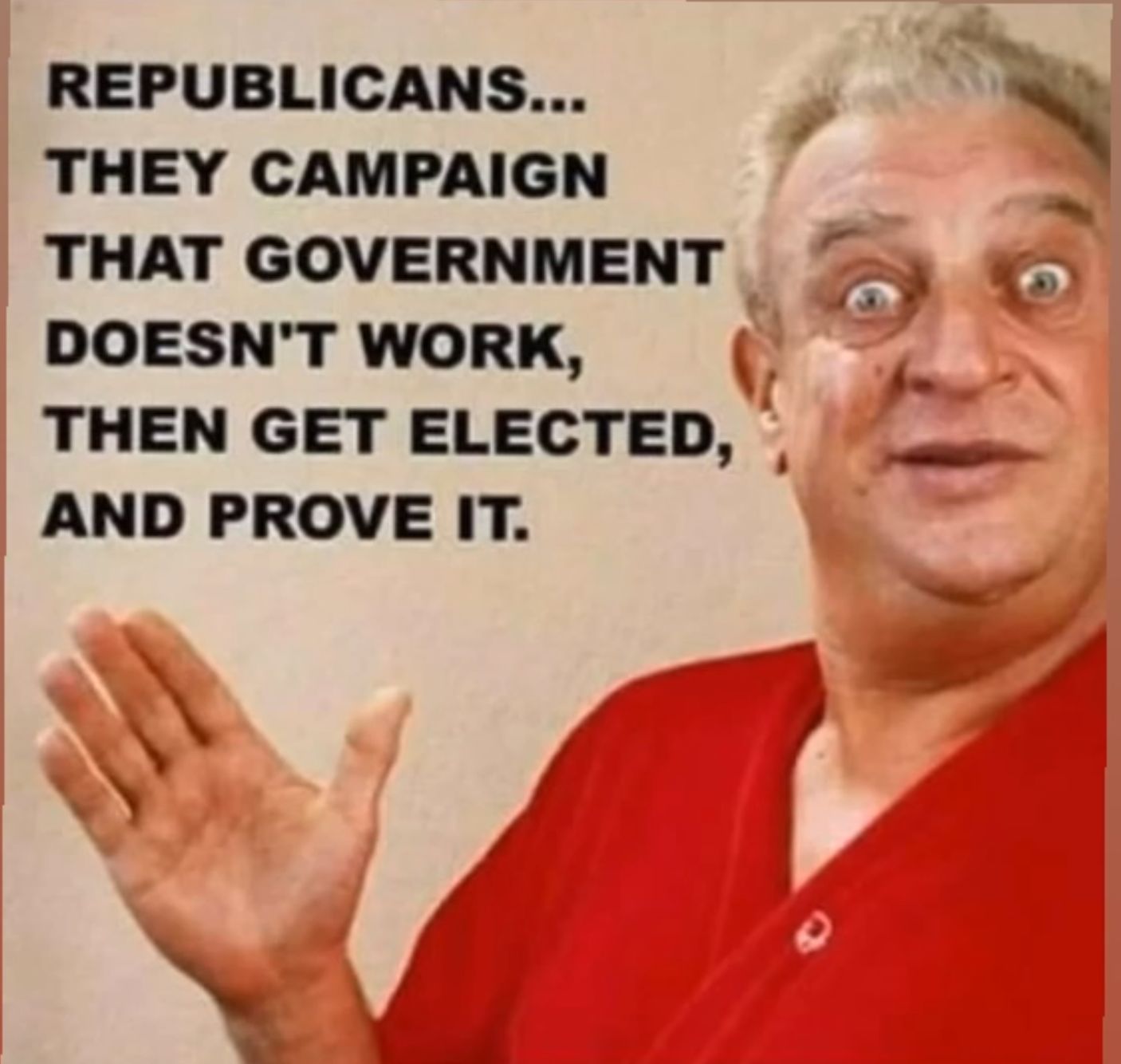 REPUBLICANS THEY CAMPAIGN THAT GOVERNMENT DOESNT WORK THEN GET ELECTED AND PROVE IT