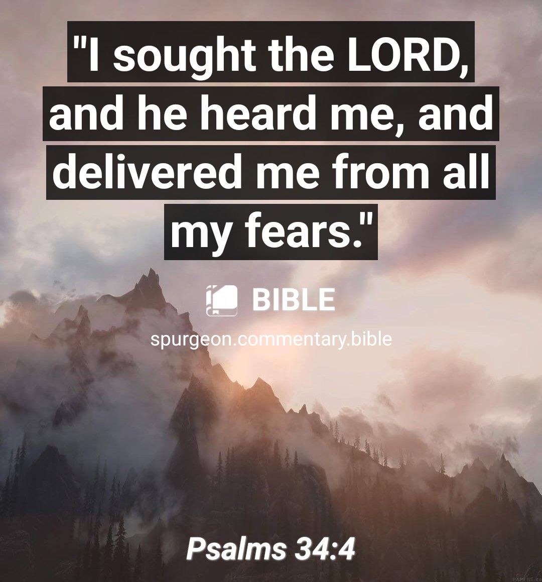 l sought the LORD and he heard me and delivered me from all Psalms 344