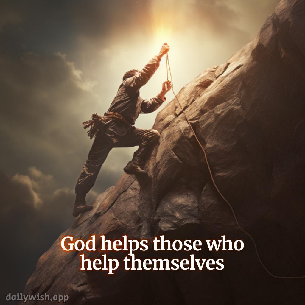 God helps those who help themselves