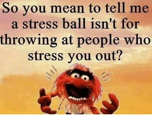 So you mean to tell me a stress ball isnt for throwing at people who stress you out