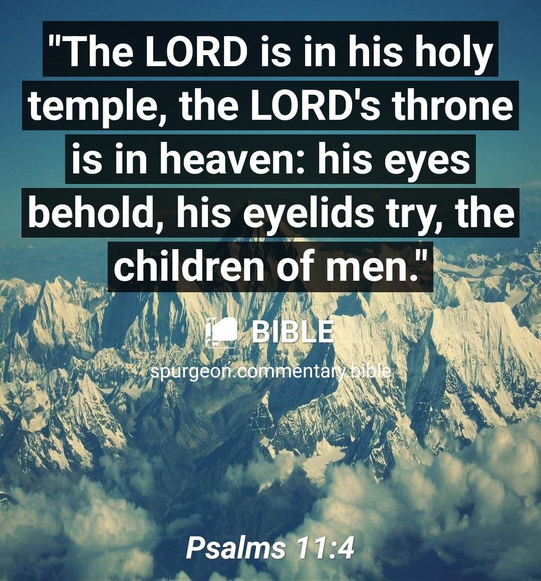 ELLCE e R D NCRTI IR 1 temple the LORDs throne is in heaven his eyes behold his eyelids try the childre S P