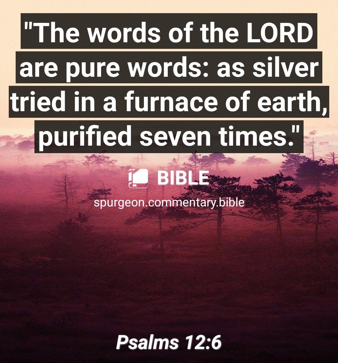 The words of the LORD are pure words as silver purified seven times spurgeoncommentarybible Psalms 126
