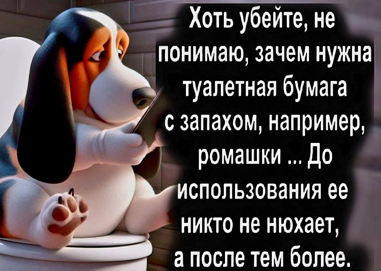 Хоть убейте не 2 понимаю зачем нужна туалетная бумага с запахом например ромашки До использования ее никто не нюхает з отнНННЫО а после тем более