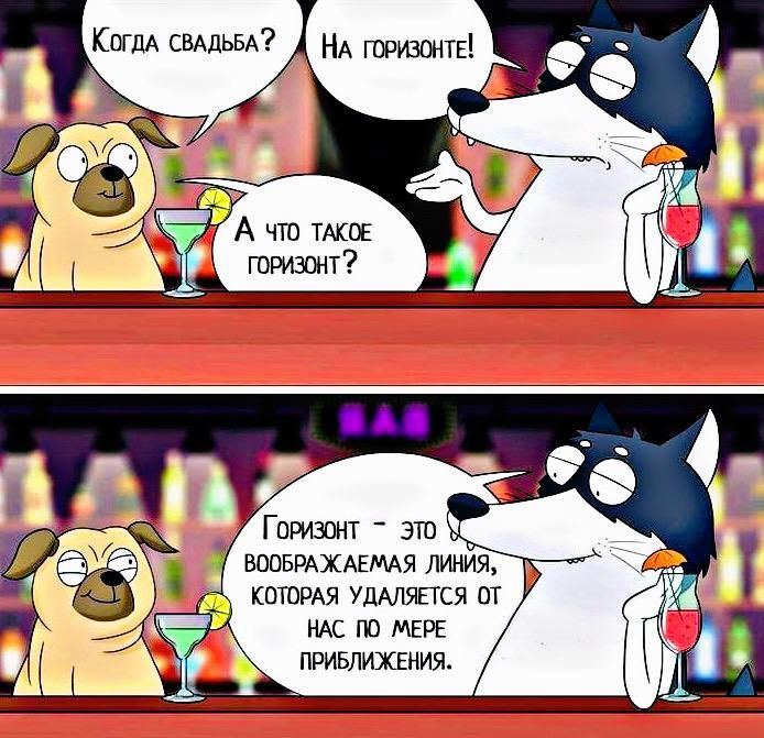 ВООБРАЖАЕМАЯ ЛИНИЯ КОТОРАЯ УДАЛЯЕТСЯ ОТ НАС ПО МЕРЕ ПРИБЛИЖЕНИЯ