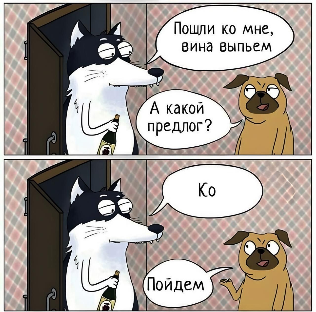 Пошли ко мне вина выпьем