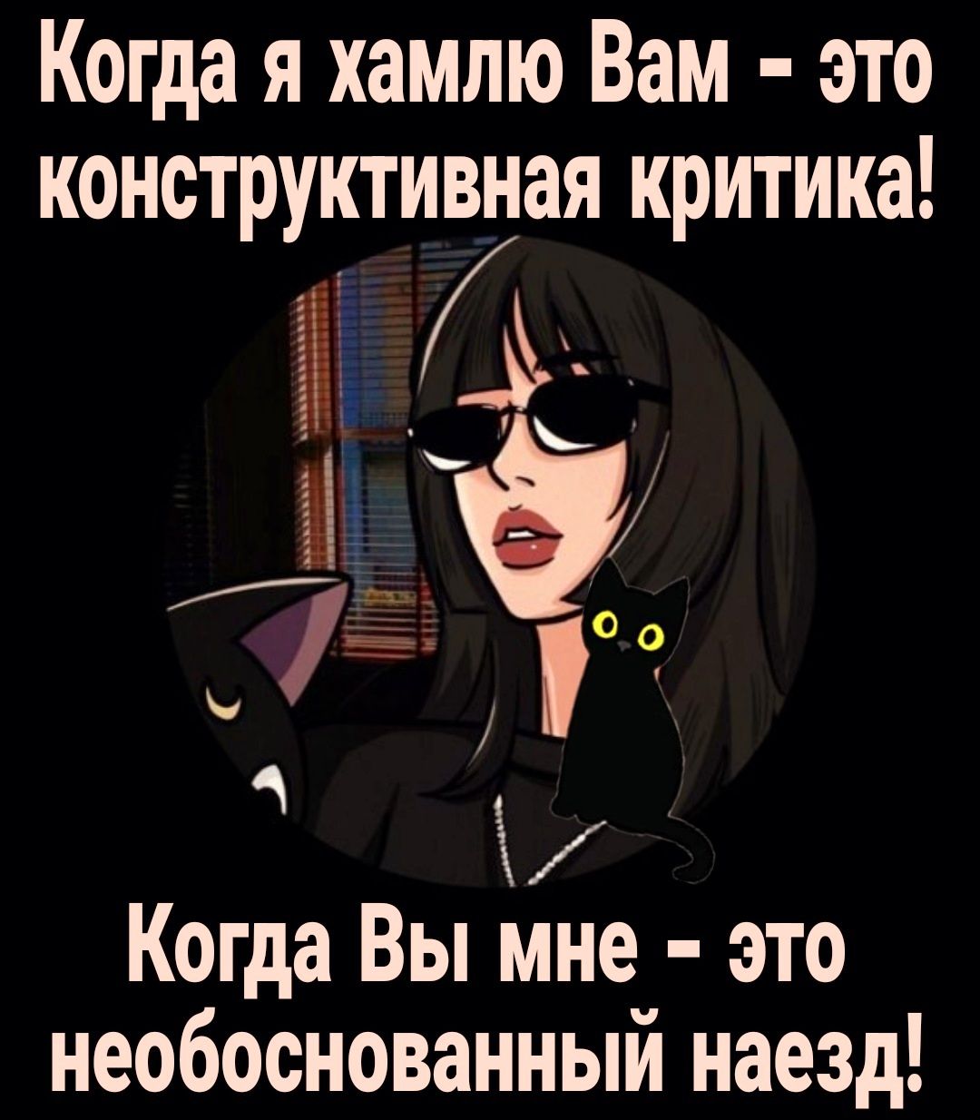 Когда я хамлю Вам это конструктивная критика 2 Когда Вы мне это необоснованный наезд