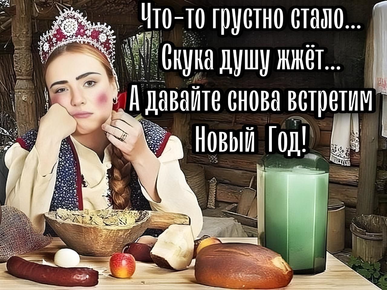 Что то грустно стало Скука душу жнеёт авайте снова встретим Аа Новый Год З уй