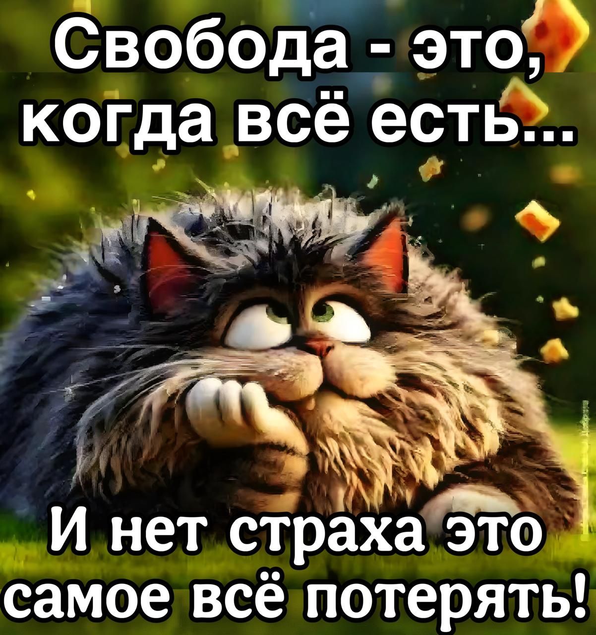 А а Свобода это когда всё есть И нет страхаэто самое всё потерять