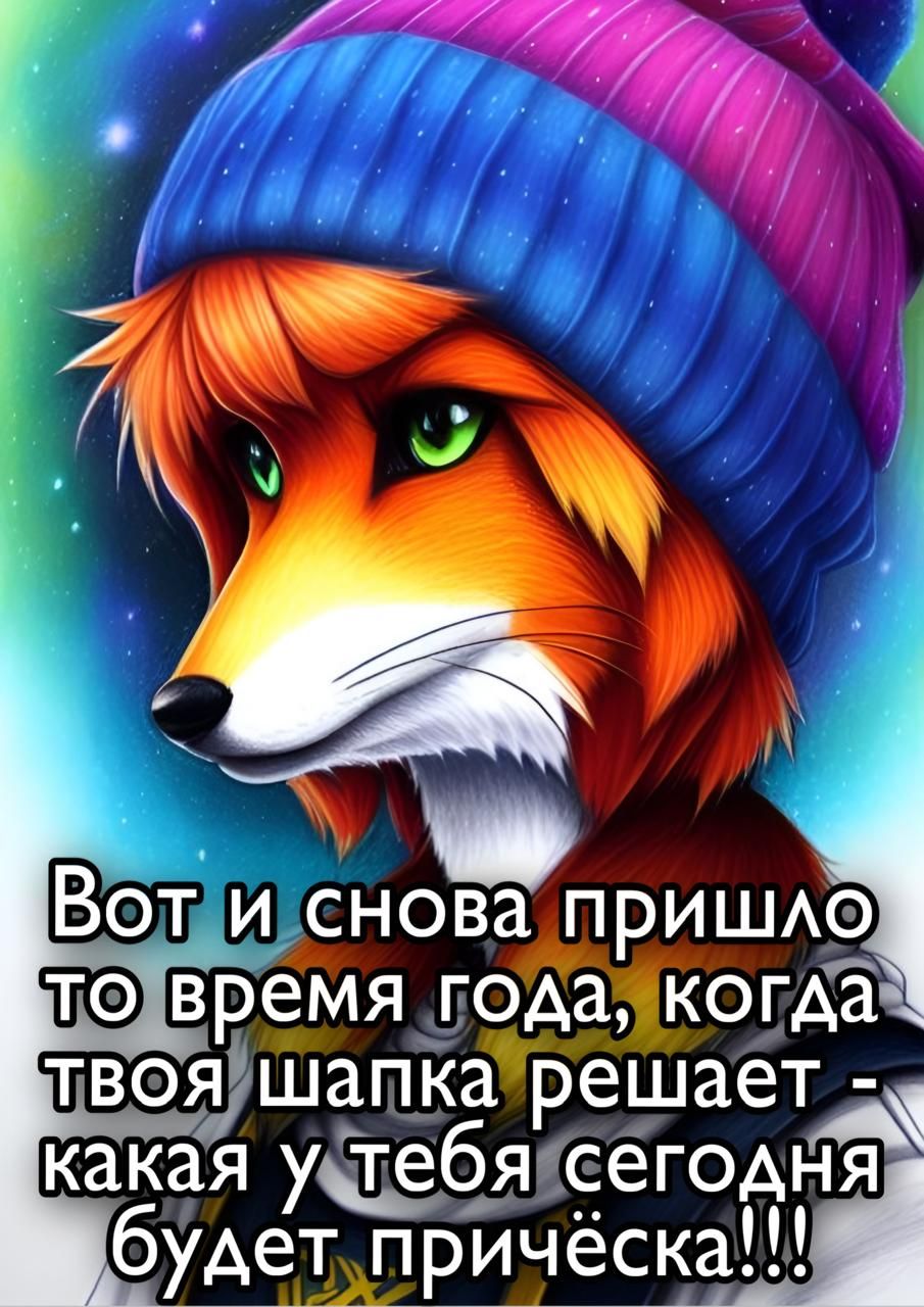 Вот и снова пришло то время года, когда твоя шапка решает - какая у тебя сегодня будет причёска!!!