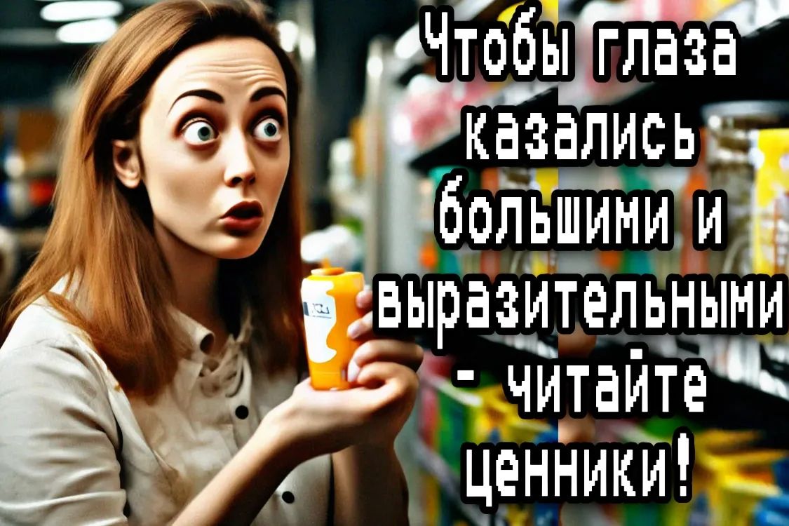 Чтобы глаза казались большими и выразительными - читайте ценники!