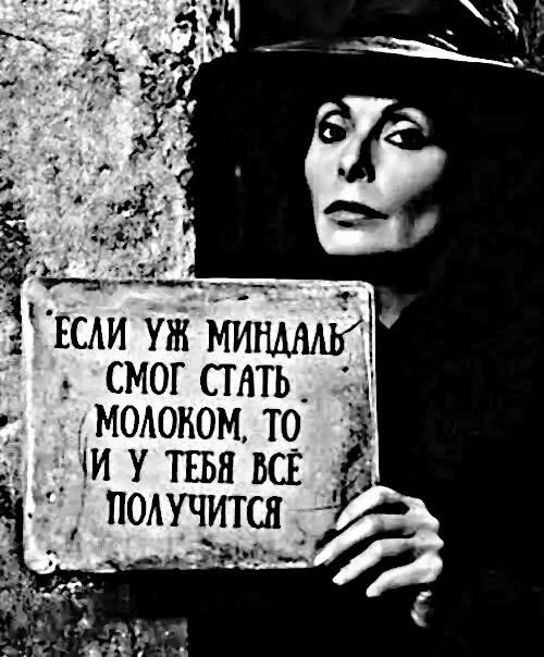 ЕСЛИ УЖ МИНДАЛЬ СМОГ СТАТЬ МОЛОКОМ, ТО И У ТЕБЯ ВСЁ ПОЛУЧИТСЯ