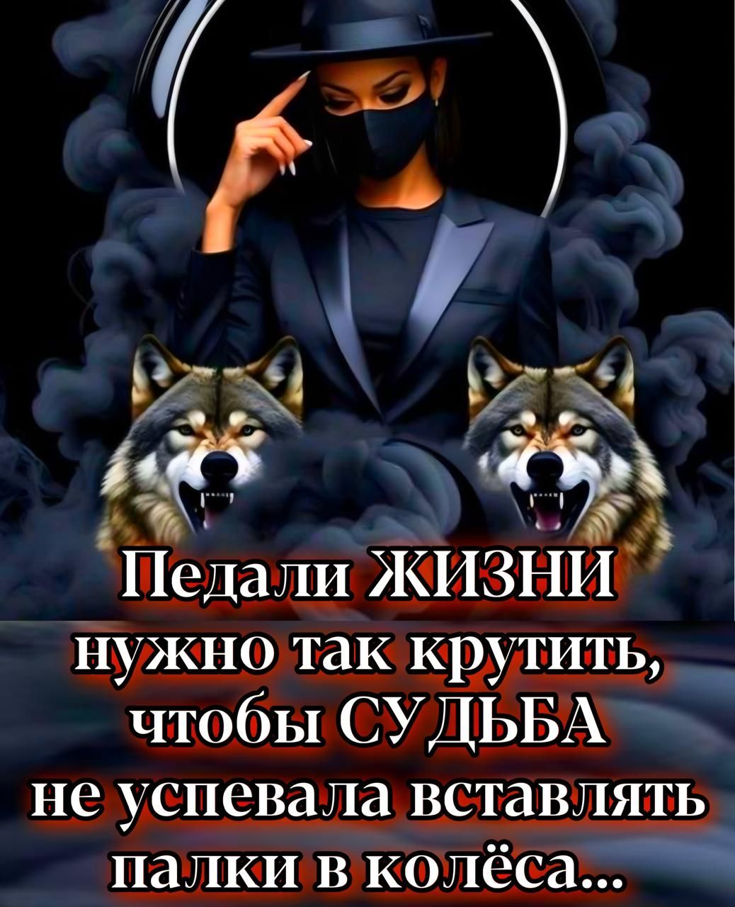 Педали ЖИЗНИ нужно так крутить, чтобы СУДЬБА не успевала вставлять палки в колёса...