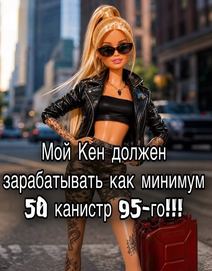 Мой Кен должен зарабатывать как минимум 50 канистр 95-го!!!