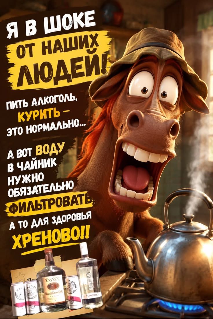 Я в шоке от наших людей! Пить алкоголь, курить – это нормально... А вот воду в чайник нужно обязательно фильтровать, а то для здоровья хреново!!