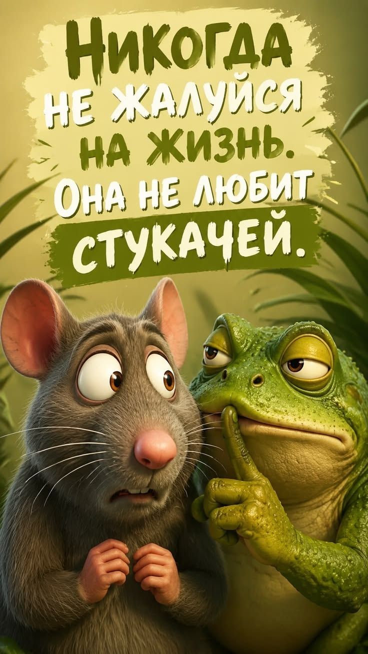 НИКОГДА НЕ ЖАЛУЙСЯ НА ЖИЗНЬ. ОНА НЕ ЛЮБИТ СТУКАЧЕЙ.