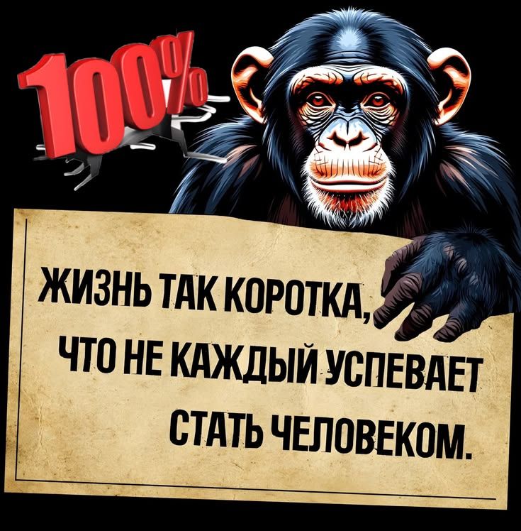 100% Жизнь так коротка, что не каждый успевает стать человеком.