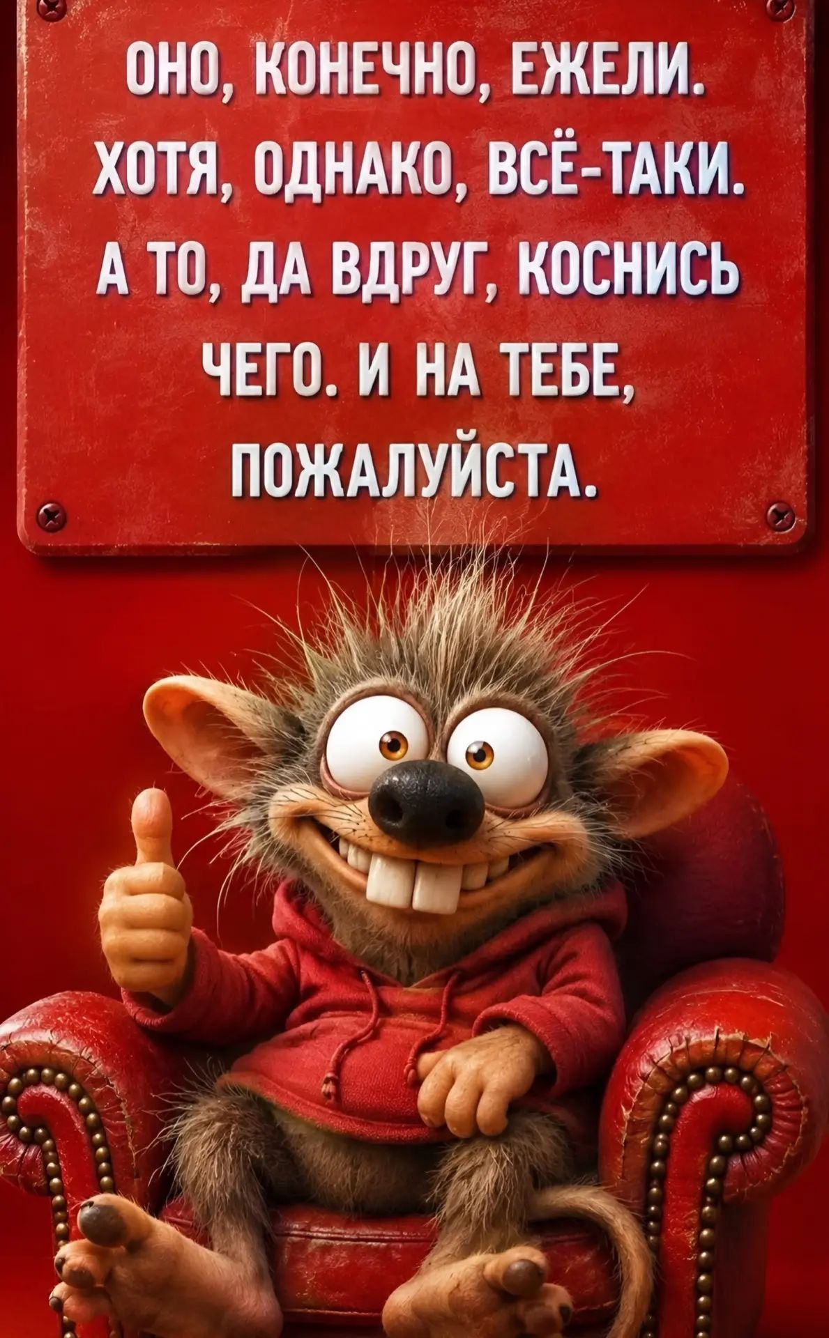 ОНО, КОНЕЧНО, ЕЖЕЛИ. ХОТЯ, ОДНАКО, ВСЁ-ТАКИ. А ТО, ДА ВДРУГ, КОСНИСЬ ЧЕГО. И НА ТЕБЕ, ПОЖАЛУЙСТА.