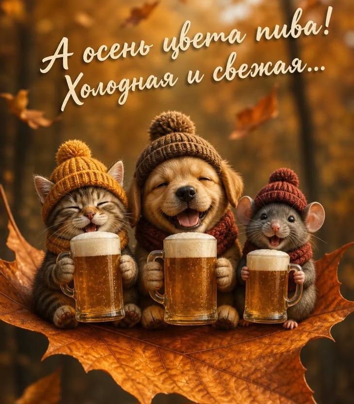 А осень цвета пива! Холодная и свежая...