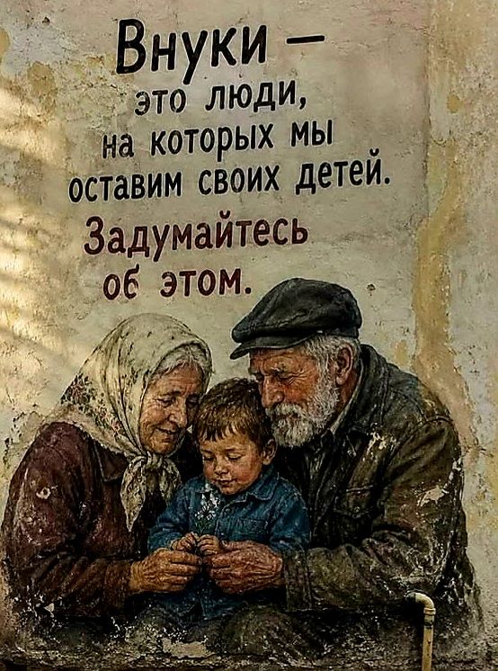 Внуки — это люди, на которых мы оставим своих детей. Задумайтесь об этом.