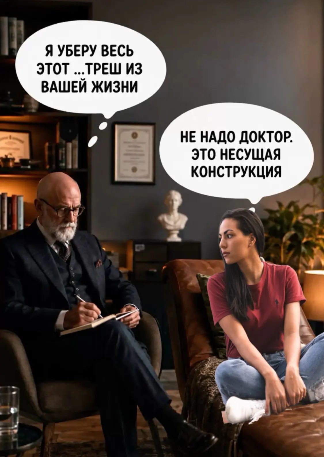 Я уберу весь этот ...треш из вашей жизни. Не надо доктор. Это несущая конструкция.