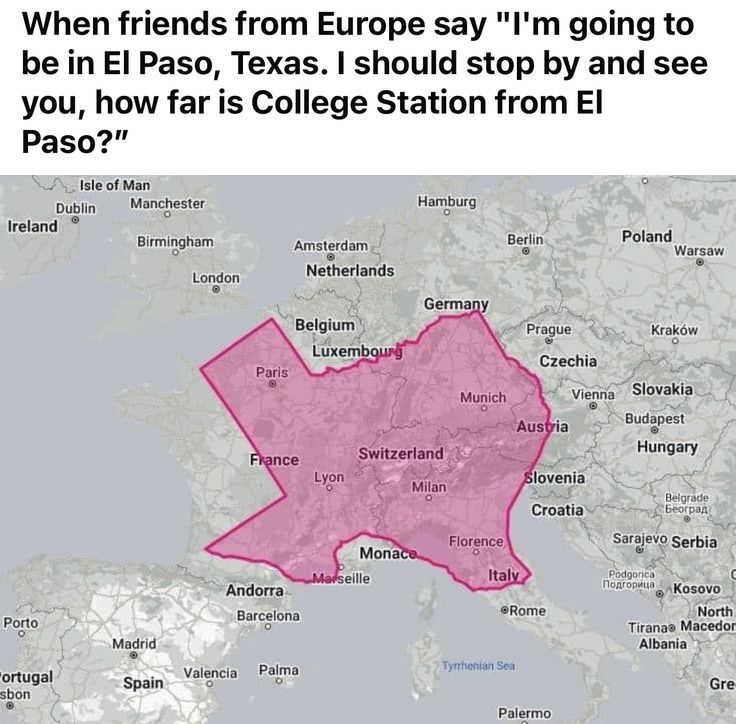 When friends from Europe say Im going to be in El Paso Texas should stop by and see you how far is College Station from El Paso et o i Manchestr Hanpur retand