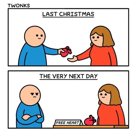 TWONKS
LAST CHRISTMAS
THE VERY NEXT DAY
FREE HEART