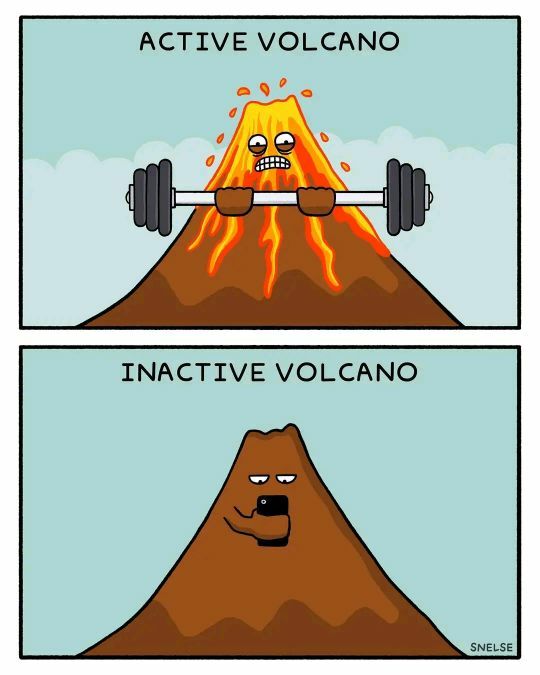 ACTIVE VOLCANO

INACTIVE VOLCANO