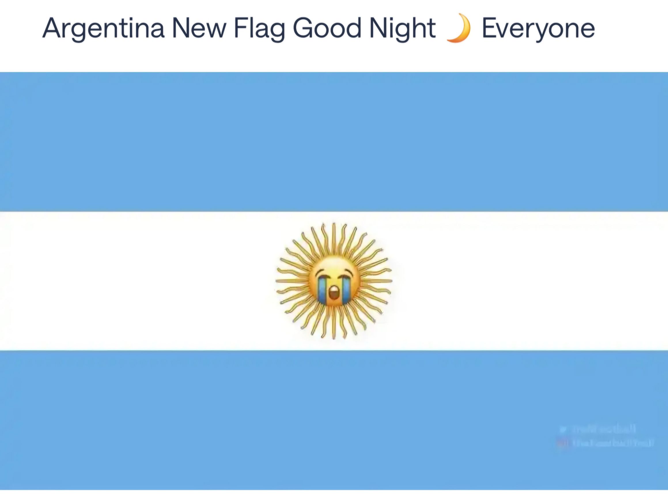 Argentina New Flag Good Night 🌙 Everyone