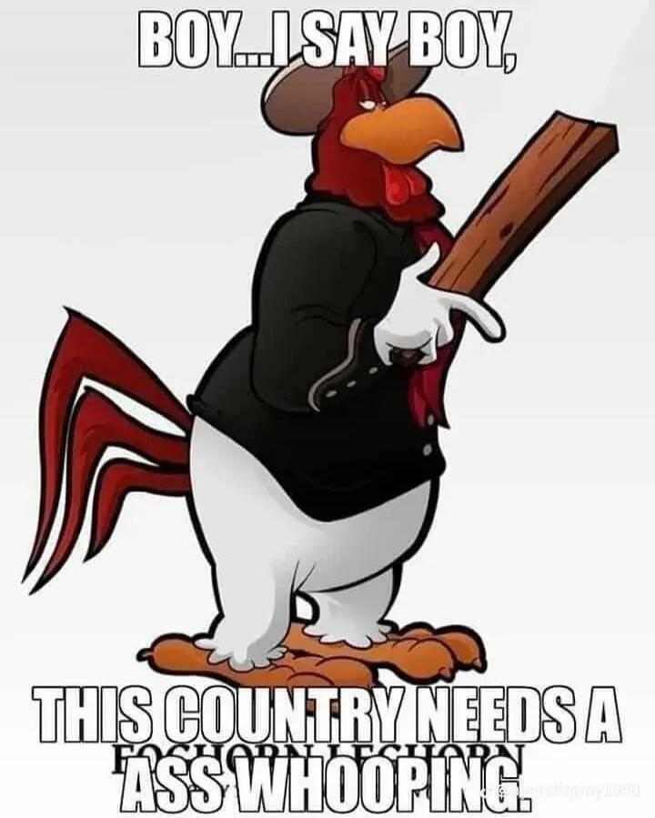 BOY... I SAY BOY, THIS COUNTRY NEEDS A ASS WHOOPING.