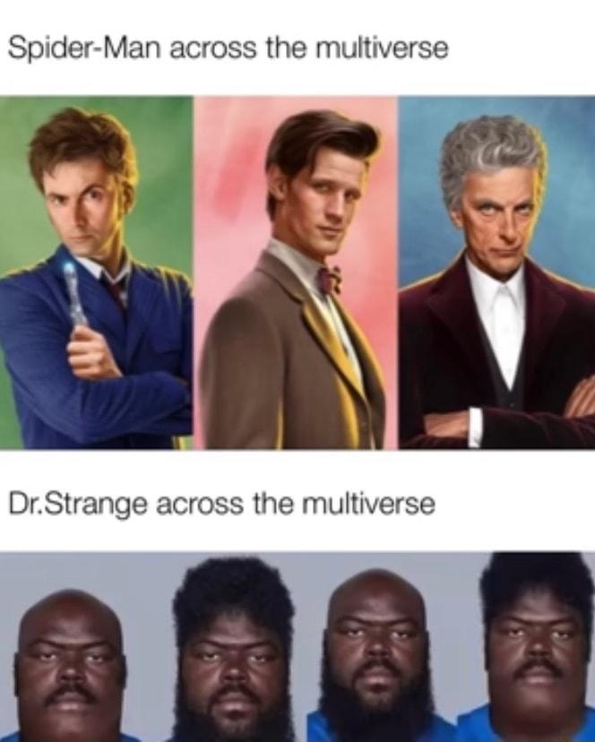 Spider Man across the multiverse DrStrange across the multiverse