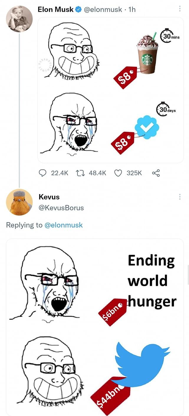 3 Elon Musk elonmusk 1h 224Kk 17 484K Q 325K o f Kevus KevusBorus Replying to elonmusk