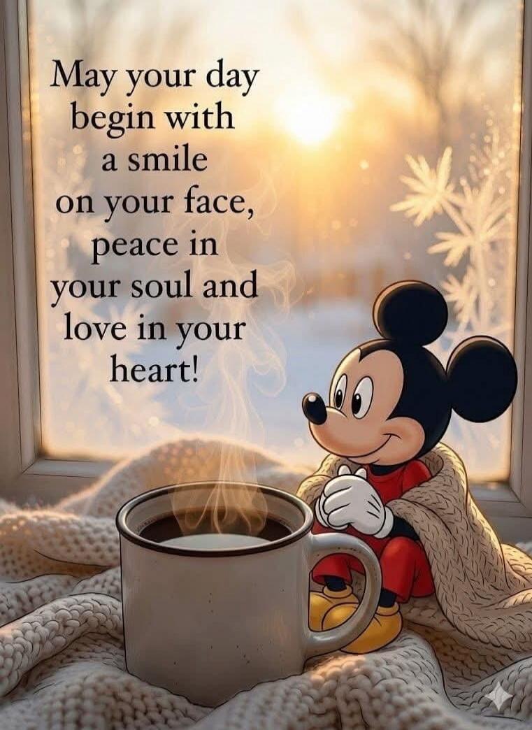 May your day begin with a smile on your face, peace in your soul and love in your heart!