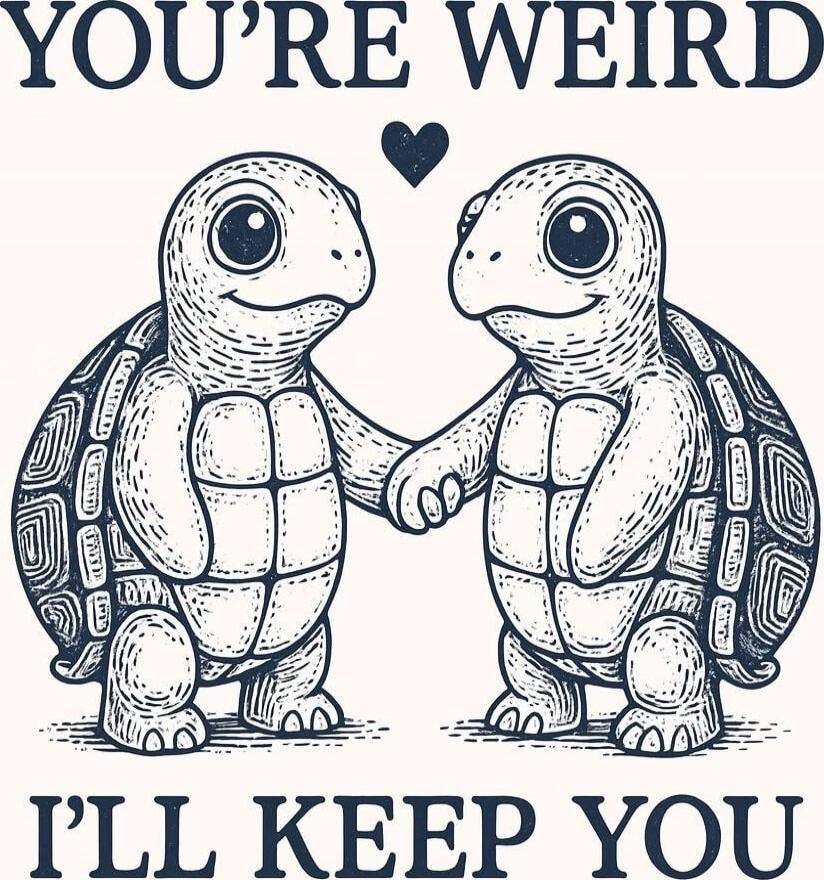 YOU'RE WEIRD\nI'LL KEEP YOU