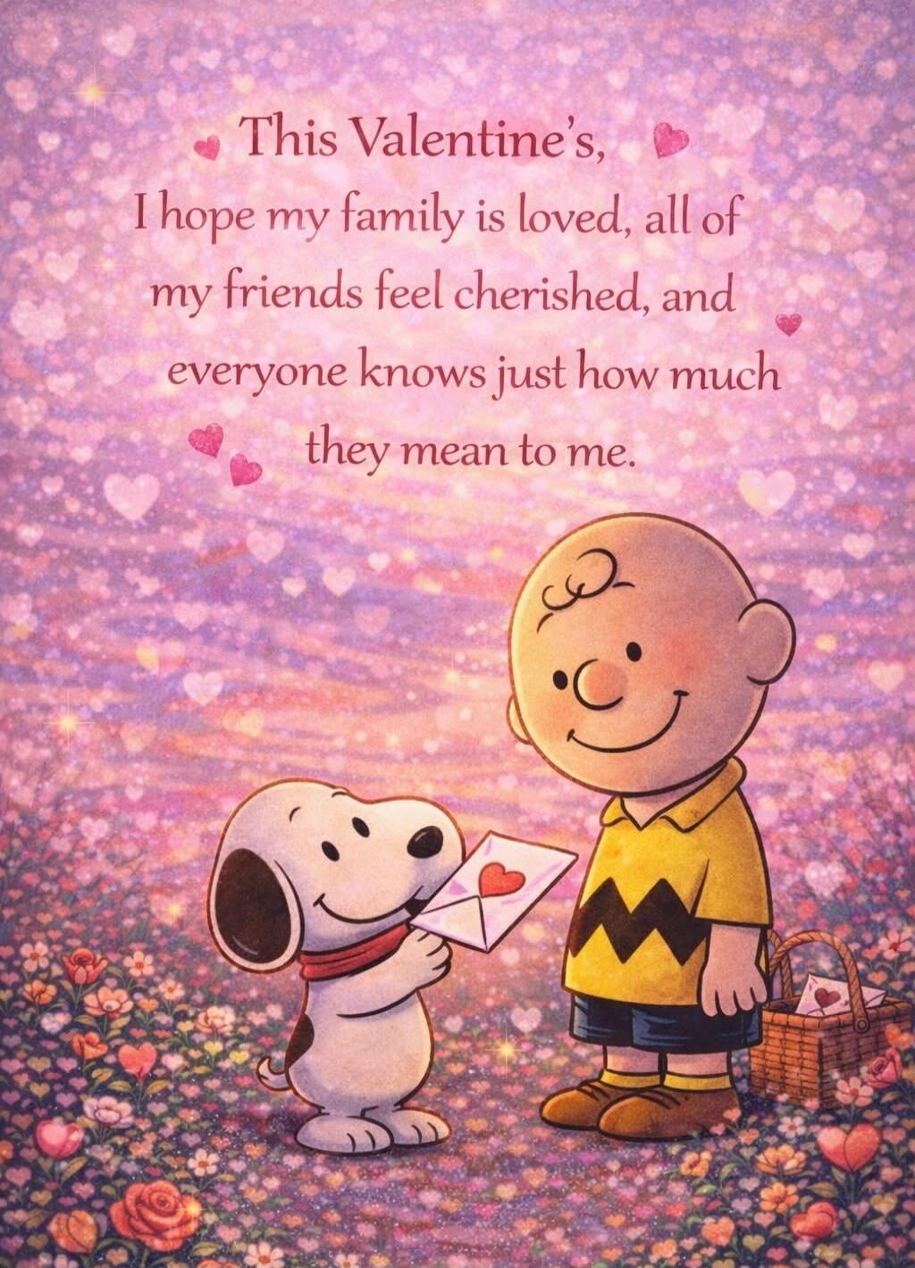 This Valentine's, I hope my family is loved, all of my friends feel cherished, and everyone knows just how much they mean to me.