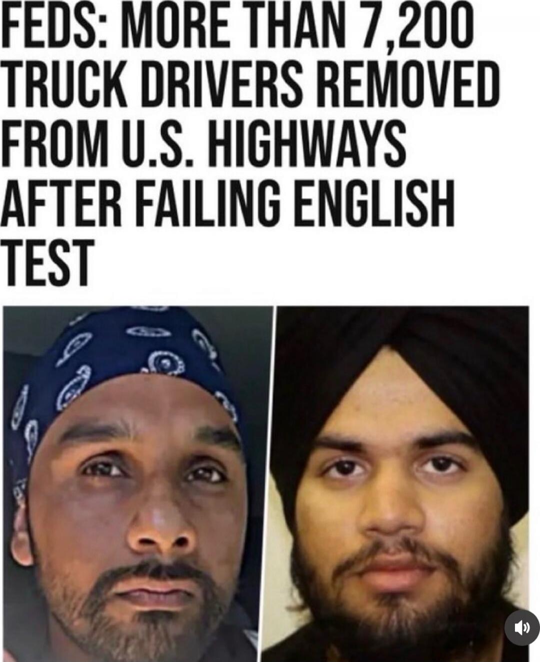FEDS: MORE THAN 7,200 TRUCK DRIVERS REMOVED FROM U.S. HIGHWAYS AFTER FAILING ENGLISH TEST