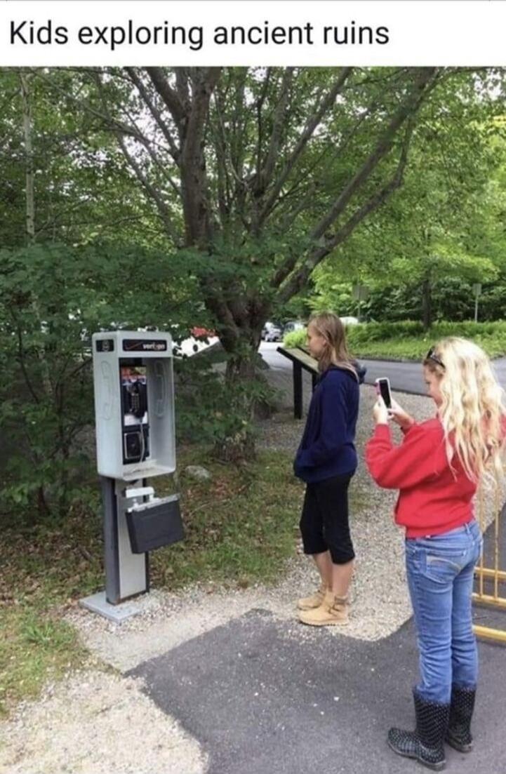 Kids exploring ancient ruins