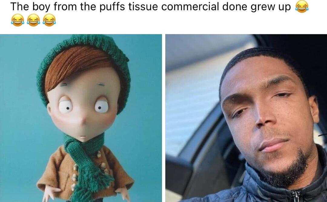 The boy from the puffs tissue commercial done grew up