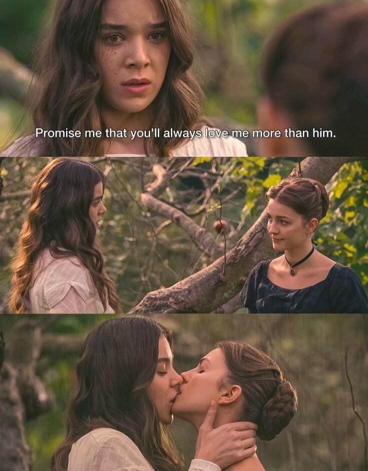 Promise me that you'll always love me more than him.