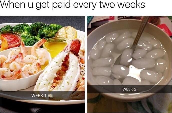 When u get paid every two weel WEEK 1