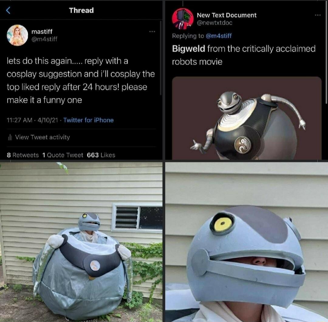 Thread 77 New TextDocument e Bigweld from the critically acclaimed top liked reply after 24 hours please