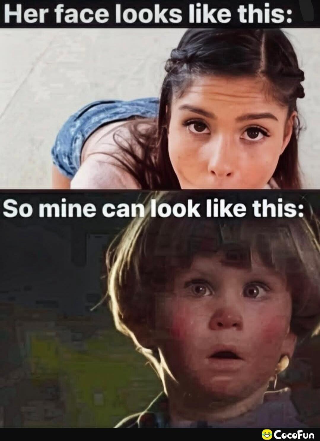 Her face looks like this: So mine can look like this: