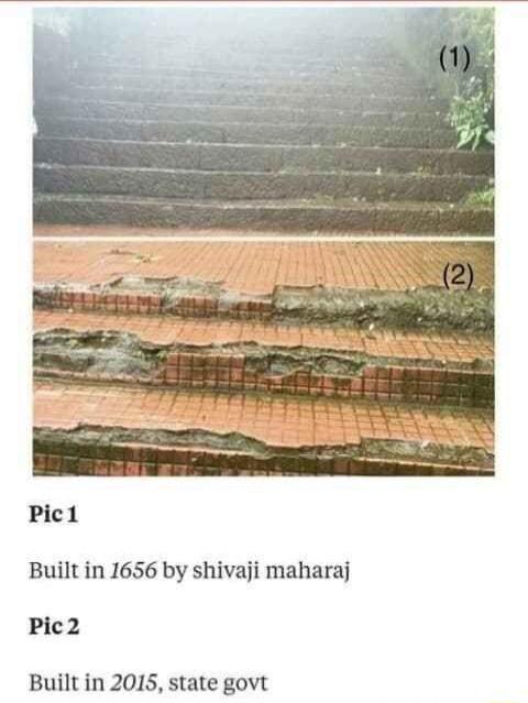 Built in 1656 by shivaji maharaj Pic2 Builtin 2015 state govt