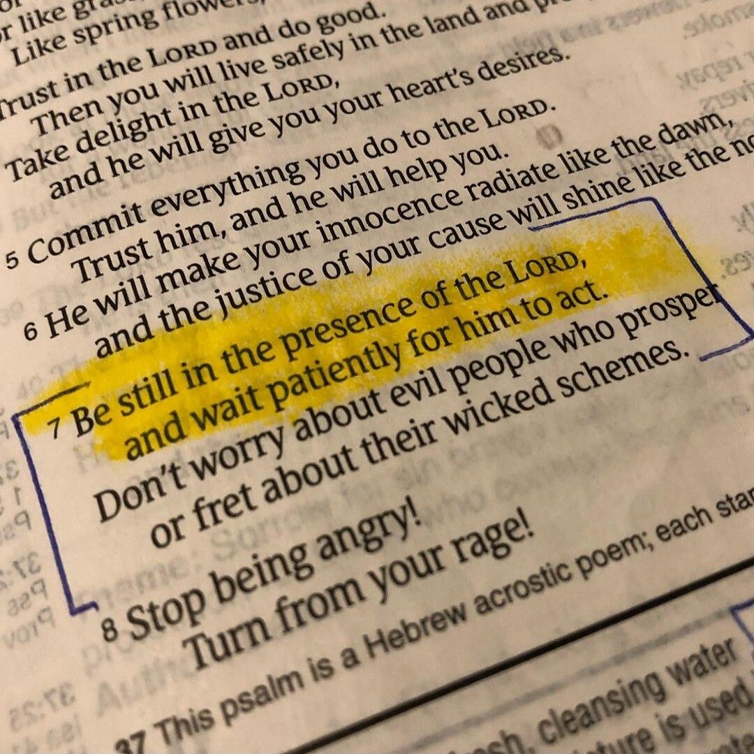 Trust in the LORD and do good. Then you will live safely in the land and prosper. Take delight in the LORD, and he will give you your heart's desires. Commit everything you do to the LORD. Trust him, and he will help you. He will make your innocence radiate like the dawn, and the justice of your cause will shine like the noonday sun. Be still in th