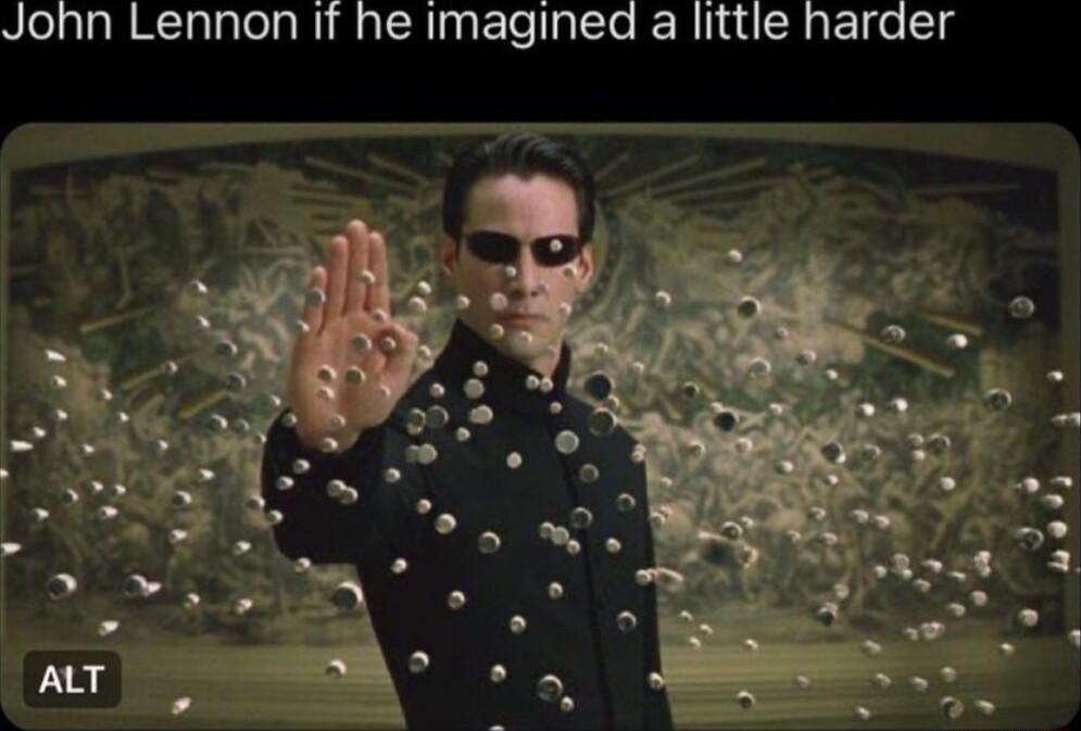 John Lennon it he iImagined a little harder