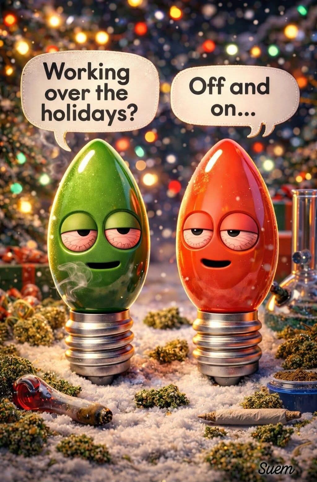 Working over the holidays?
Off and on...