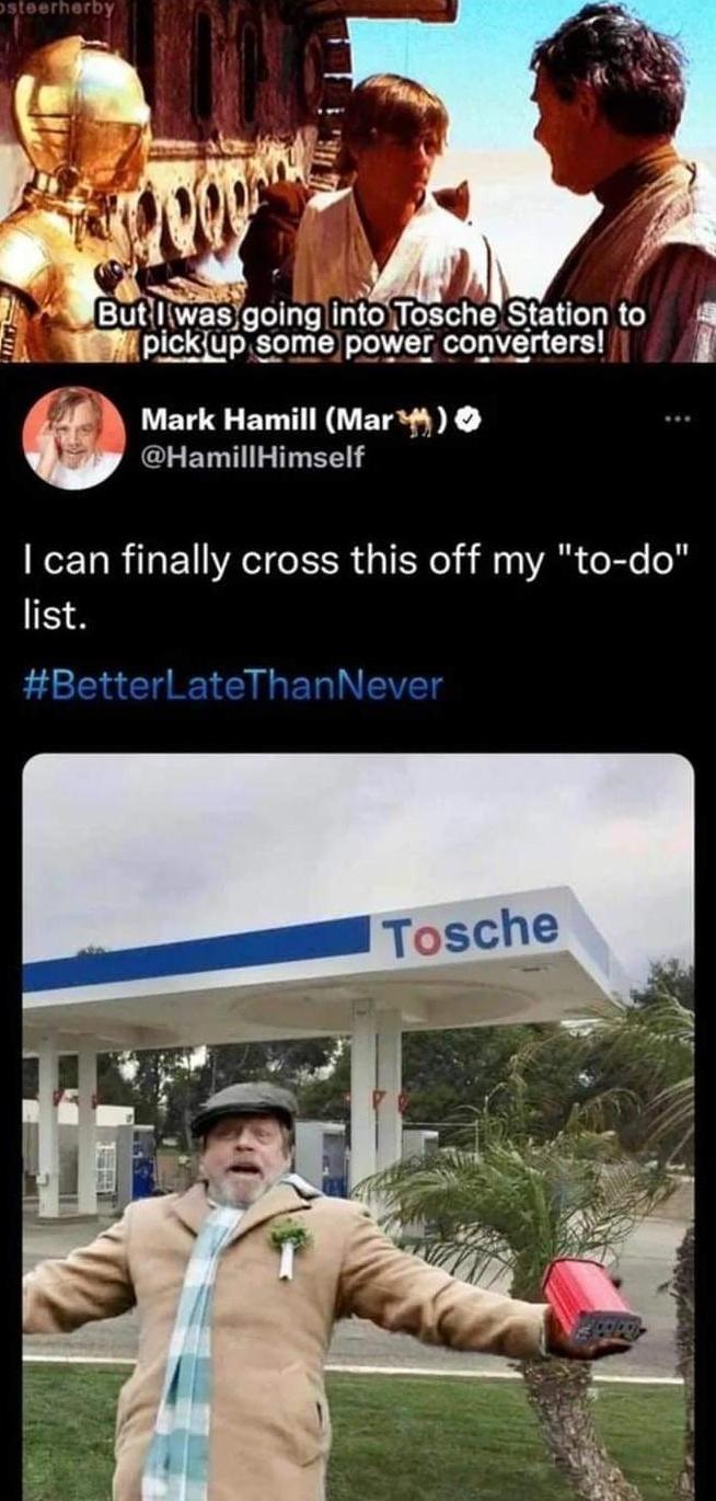 Bulwaagoing into UL DETETELRG Wi pickup some power converters A Mark Hamill Mar G ET T TR can finally cross this off my to do list BetterLateThanNever