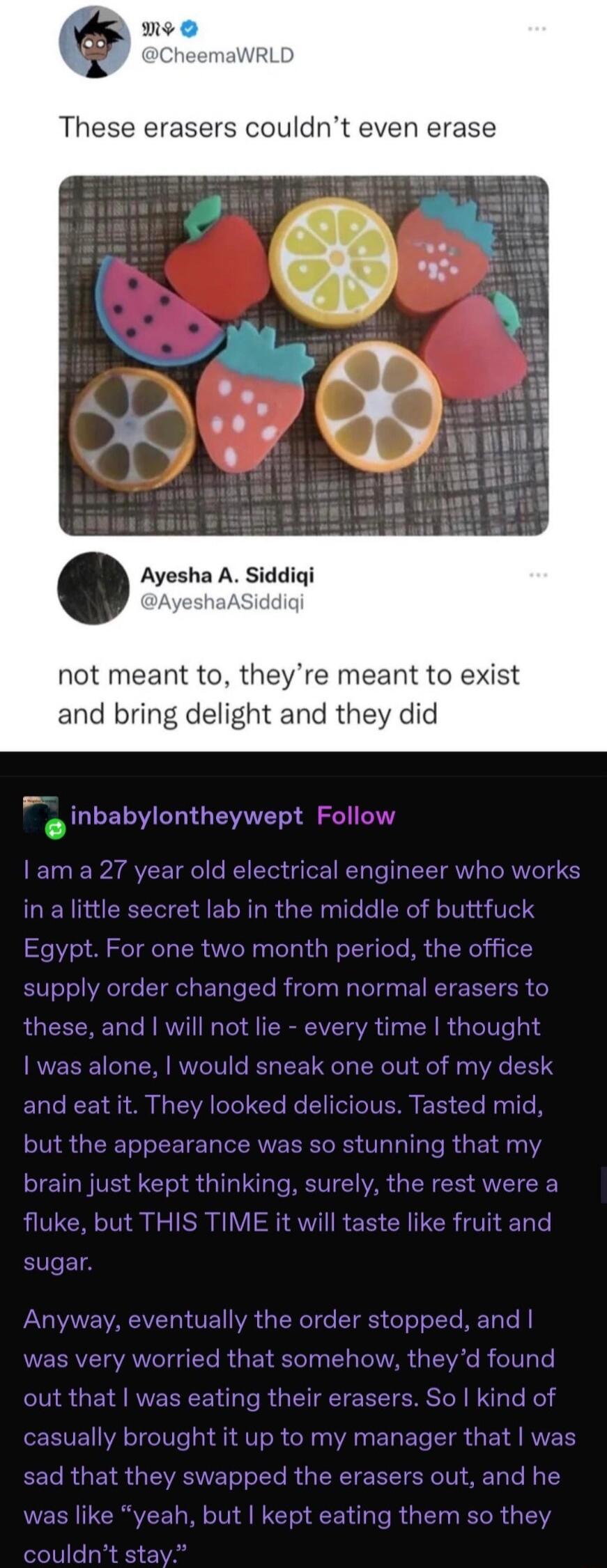 Ayesha A Siddiqi yesha not meant to theyre meant to exist and bring delight and they did