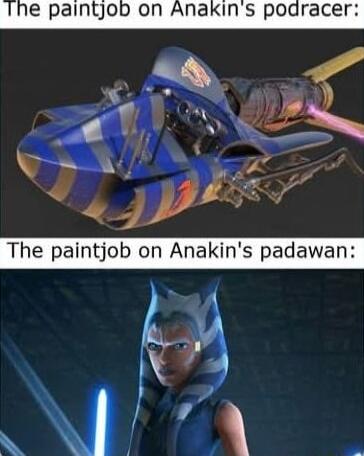 e paintjob on Anakins podracer